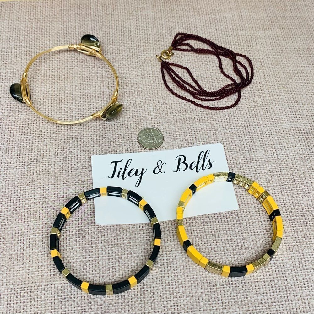 Black and Yellow Bracelet Bundle‎